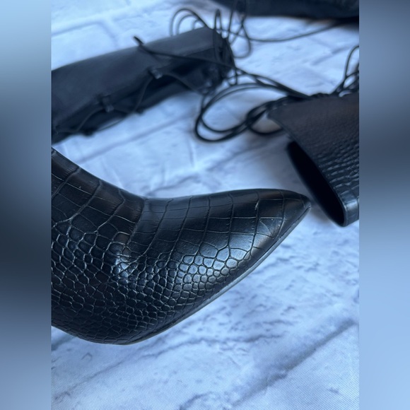 Journee Collection Women's Valorie Wide Calf Boots Croc - Picture 6 of 9